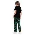 thumbnail image 3 of WTOBBY Women's Short Sleeve Halloween Print Uniform Top and Pants Two Piece Set, Workwear Nurse Costume Outfit for Roleplay and Party,Green M, 3 of 5