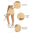 thumbnail image 6 of Fgnfyis Women's Casual Solid Tennis Skirt Yoga Sport Skirt with Built In Shorts for Comfortable Wear Khaki XXXL, 6 of 9