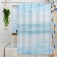 thumbnail image 3 of Gradient Aqua Blue Waterproof Shower Curtain, Large 72"x78" Washable Polyester Fabric Shower Curtains for Bathroom, Modern Rustic Minimalist Pastel Solid Decorative Bathtub Curtain Sets with Hooks, 3 of 9
