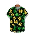 thumbnail image 5 of Yusimy Mens Short Sleeve Button Down Shirt with St Patricks Day Print Casual for Holiday Party, 5 of 6