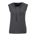 thumbnail image 4 of Womens Shirts Summer 3 Piece Set Of Hooded Loose Plus Size Pullover Vest For Thin Style Sleeveless Bottom Shirt For Versatile Wear Womens Tops, 4 of 5