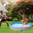 thumbnail image 3 of Alden Design Foldable Indoor/Outdoor Pet Swimming Pool Bath Tub, X-Large Gray, 55.1 inch, 3 of 14