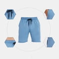 thumbnail image 5 of Breezora Mens Workout Shorts with Side Pockets and Elastic Waist Activewear for Running Training Basketball and Gym In Lightweight Breathable Fabric L Size Blue, 5 of 9