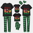 thumbnail image 1 of Pijamas familiares navideños a juego, conjuntos de pijamas negros de verano de julio, 1 of 3