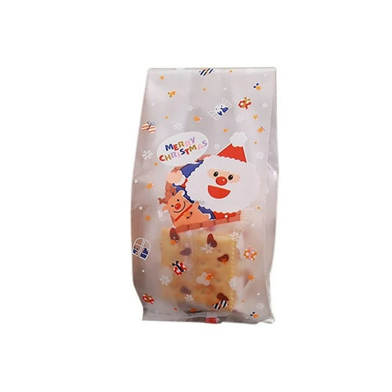 Christmas Gift Bag Transparent Plastic Bags  Transparent Christmas Cookies  Bags - Gift Boxes & Bags - Aliexpress