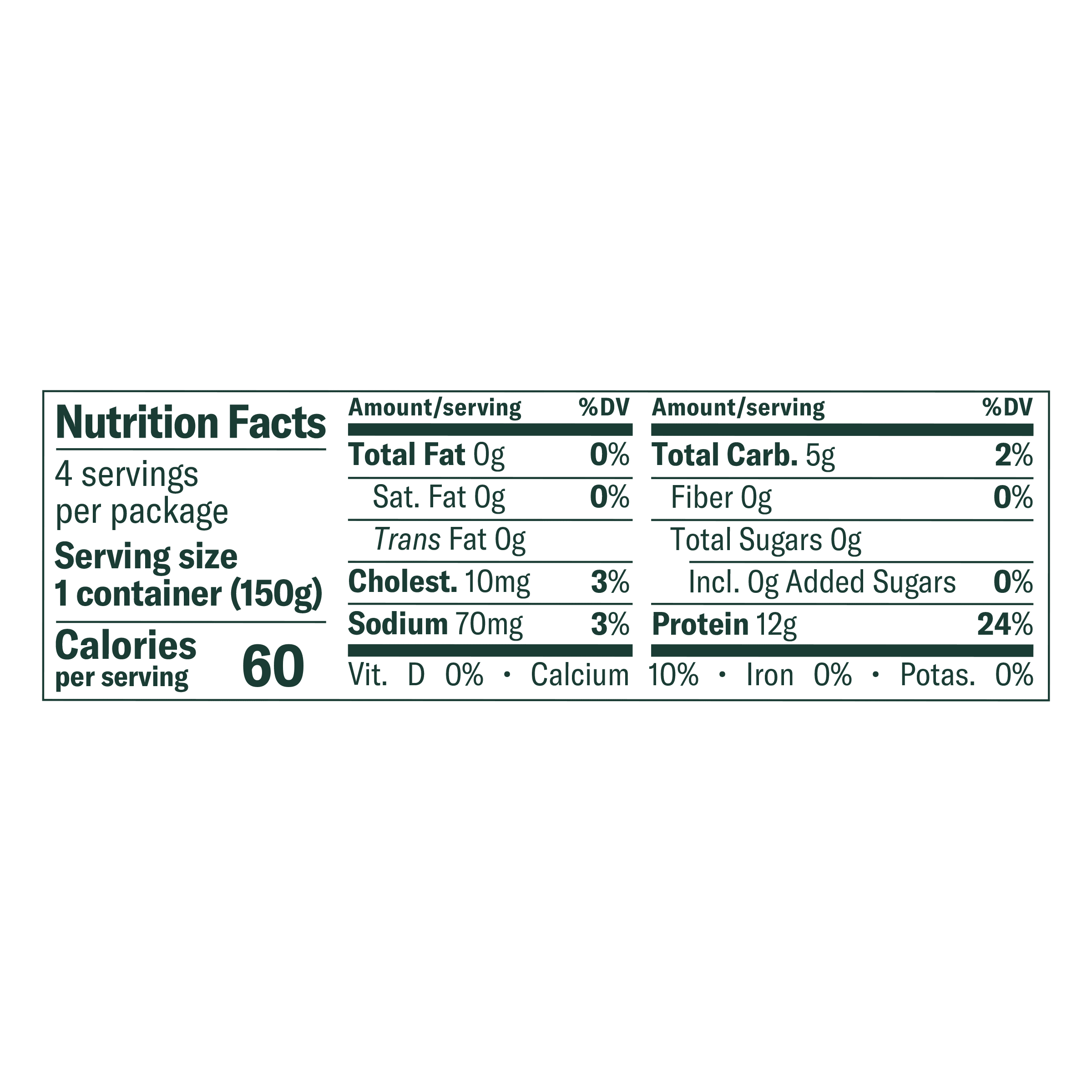 Chobani Zero Sugar Non-Fat Greek Yogurt Toasted Coconut Vanilla 5.3 oz Cup, 4 Pack