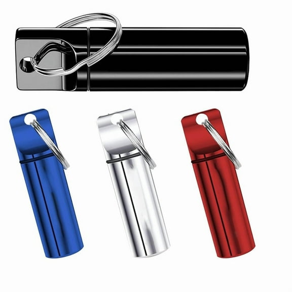 Small Portable Pill Box Keychain - Pill Container for Outdoor Travel Enthusiasts