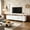 White, variant on AUU Cream Arched Door TV Stand for TVs up to 75", 2 Drawers & 5 Iron Legs, Minimalist Media Console with Rebound Device for Living Room Bedroom