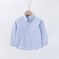 thumbnail image 2 of Girls' Button Down Shirts Graduation Shirts Blue Button Up Shirt Boys Boy Uniform Shirts Boys Girls Fashion, 2 of 7
