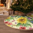 thumbnail image 6 of Kdxio Sunflower Cornflower Poppy Print Christmas Tree Skirt Christmas Xmas Tree Skirts Mat for New Year Holiday Christmas Party Decorations-48", 6 of 7