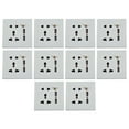 thumbnail image 1 of 10X 2.1A Dual USB Wall Charger Socket Adapter Universial Power Outlet Panel wite Switch, 1 of 8