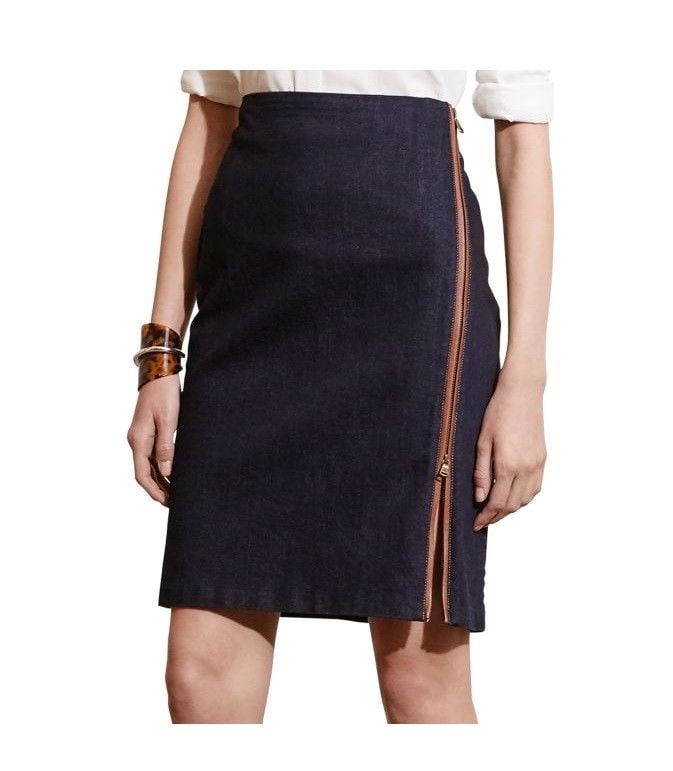 ralph lauren jean skirt