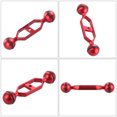 thumbnail image 3 of Inteprter 5 7 9 11 pulgadas cabeza de bola doble 1 adaptador de articulación brazo de extensión para abrazadera de mariposa subacuática montaje Accesorios de cámara y óptica Rojo 127 mm, 3 of 6
