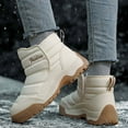 thumbnail image 4 of Mepaouo Womens Winter Snow Boots Waterproof Fleece Lined Winter Warm Slip on Walking Shoes(White,8.5), 4 of 6