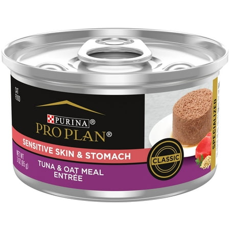 UPC: 0038100186256 | Purina Pro Plan Sensitive Skin and Stomach Wet Cat Food Tuna Oat Meal  3 oz Cans (24 Pack)