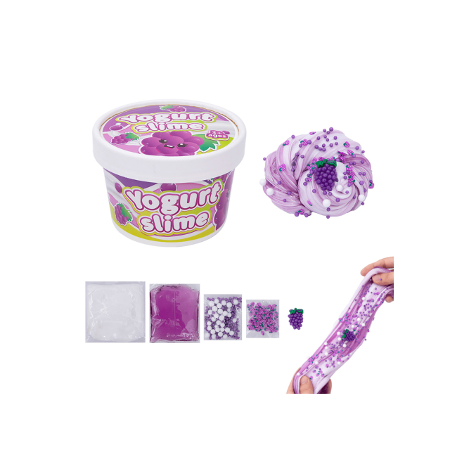 Slime Crystal Mud Fruit Scented Cream Clay Diy Stress Relief Toy, Cake Cup Ice Cream Jelly Mud, Clay Kit, Strawberry Banana Grape