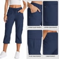 thumbnail image 3 of FEN AI Cargo Longs Shorts for Women Quick Dry UPF 50+ Outdoor Ladies Shorts and Capris Lightweight Stretch Travel Trousers Summer Pants, 3 of 7