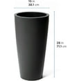 thumbnail image 6 of Step2 Tremont Tall Round Tapered Planter, Large Planters for Outdoor Plants, Gardening and Flower Pot for Patio or Porch, Efficient Drainage, Durable Plastic, Onyx Black, 1-Pack, 6 of 7
