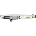 thumbnail image 2 of Rogz Glow in the Dark Reflective Cat Collar with Breakaway Clip and Removable Bell, fully adjustable to fit most breeds, Gold Fish Design, 2 of 2