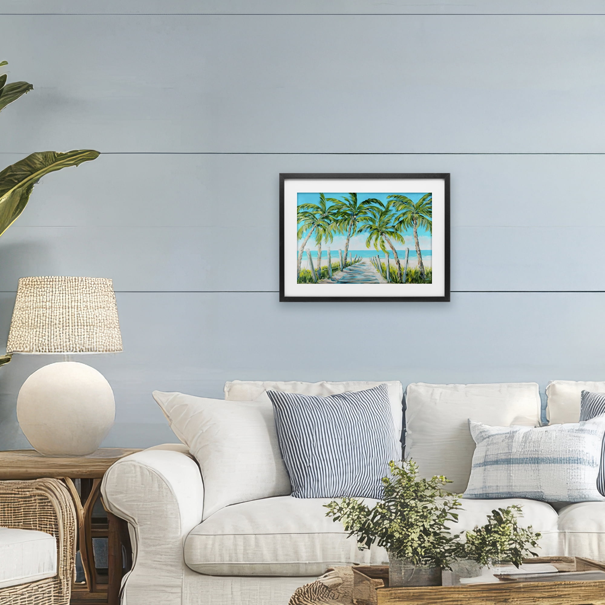 Stupell Industries The Path To Paradise Black Framed Print Under Glass, design by Julie DeRice
