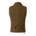 thumbnail image 3 of BSDJILFG Suit Vest for Men Formal Casual Sleeveless Waistcoat Single Breasted Lapel Dress Vest with Pockets, 3 of 5
