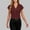 Wine(New), variant on PNTUTB Summer Women's Fashion Solid Color V Neck Button Up Pullover Casual Comfortable Short Sleeve T Shirts