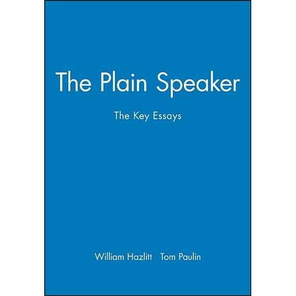 Blackwell Anthologies Plain Speaker, (Hardcover)