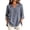 Navy, variant on Horkkom 3/4 Length Sleeve Womens Tops V Neck Plaid Print Button Up Shirt Trendy Business Casual Tops L