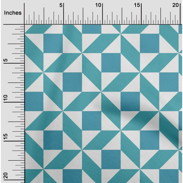 oneOone Cotton Flex Fabric Triangle|Parallelogram & Square Geometric Decor Fabric Printed BTY 40 Inch Wide