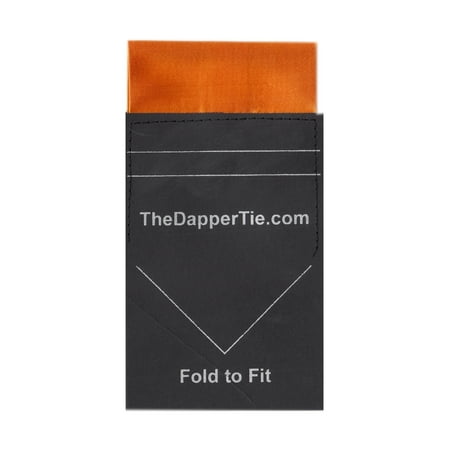 TheDapperTie - Men's Solid Flat Pre Folded Pocket Square on