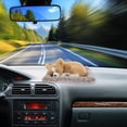 thumbnail image 3 of Accesorio para el salpicadero del coche: Lindo perrito de peluche realista durmiendo sobre una alfombra. Adorno decorativo para el interior del coche., 3 of 8