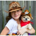 thumbnail image 6 of Simplicity Summer Vented Western Straw Cowboy Cowgirl Children Hats, 2046_Butterfly, 6 of 6