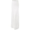 thumbnail image 2 of Sweet Hearts Maxi Skirt for Women- Foldover High Waist Long Flare A-Line Skirt Maxi Dress XS-XL Made in USA, 2 of 6