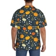 thumbnail image 3 of Fotbe Pumpkin Camisa Estampada de Manga Corta para Hombre, Casual de Verano, Estilo Playero, Sin Arrugas-Small, 3 of 5