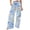 Blue 3, variant on kaondbfi Womens Pants Wide Leg High Waisted Adjustable Trousers with Pockets Casual Lightweight Summer Casual Pants for Women