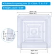 thumbnail image 2 of Cubierta de ventilación cuadrada Uxcell 10 x 10 pulgadas 1 pieza rejilla de retorno de aire para ventilación en el hogar u oficina blanca, 2 of 6