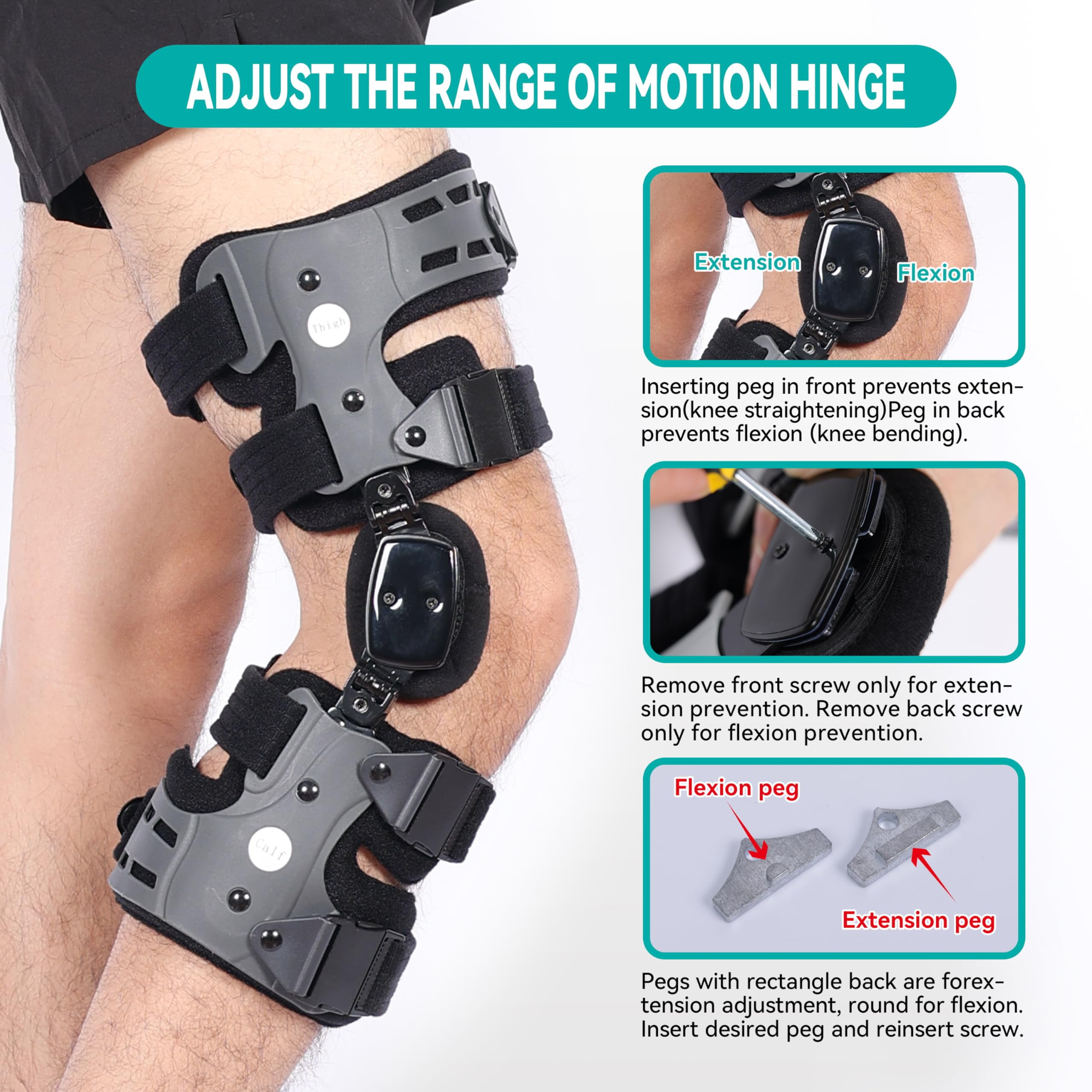 Orthomen OA Unloader Knee Brace for Osteoarthritis, Arthritis Pain, Cartilage Repair, Bone on Bone Knee Joint Pain, Lateral Degeneration Knee Support (Gray/Right)