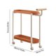 thumbnail image 3 of Mesa Auxiliar con Ruedas | Mesita de Noche Móvil Color Crema | Estante de Almacenamiento de Plástico de 2 Niveles con Estantes Extraíbles | Carrito Portátil Compacto para Dormitorios, Salas de Estar, 3 of 6