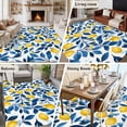 thumbnail image 5 of 6'x9' Area Rugs, Lemon Indoor Outdoor Area Rug for Living Room Bedroom, Summer Fruit Spring Leaf Watercolor Pastoral Washable Bathroom Rugs Kitchen Floor Carpet Mats Home Decor Aesthetic, 5 of 8