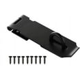 thumbnail image 1 of Cerrojo de candado Pestillo de puerta de 5 pulgadas, Cerrojo de candado con tornillos, Candado de cerrojo de puerta de acero inoxidable para puerta, cajón, gabinete (negro), 1 of 5