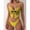 Yellow, variant on Womens Sexy Butterfly Print Bikinis Two Pieces Swimsuits Spaghetti Strap Tie Triangle Bathing Suit Swimwear