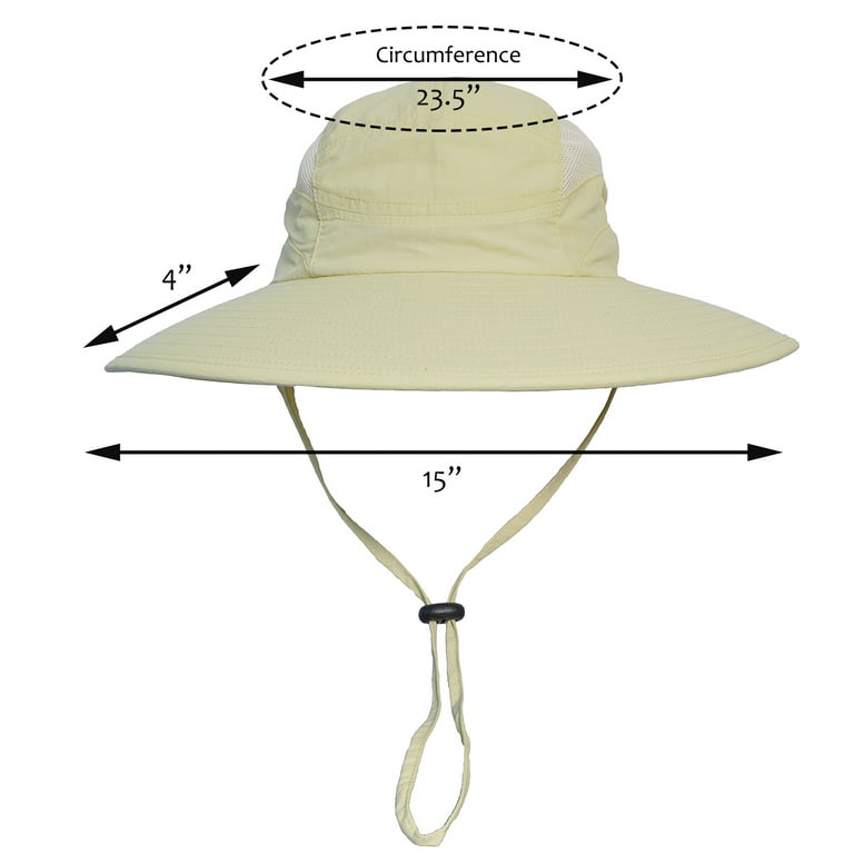 Solaris Men's Sun Protection Hat, Wide Brim Hat with Removable Bill Neck  Flap for Men Women, Beige 