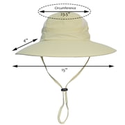 Solaris Summer Outdoor UV Protection Sun Hats Unisex Caps Wide Brim Removable Bill Neck Flap Mesh Nets Loop Velcro Closu