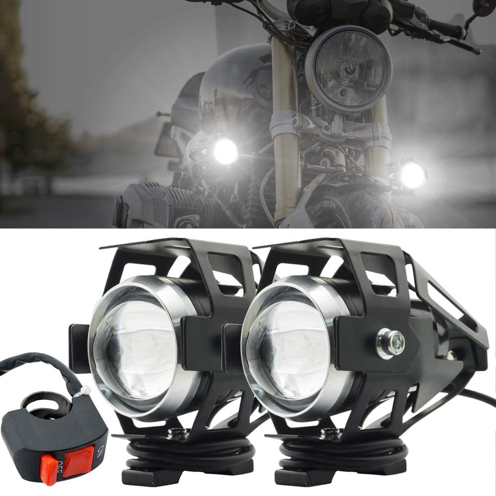 125W U5 Waterproof Motorcycle LED Headlight Driving Fog Light Headlamp 