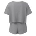 thumbnail image 6 of MuXiKeJi Clothes 2 Piece Sets for Women Summer V Neck Sleeveless Top Tie Waist Shorts Striped Casual Outfits with Pockets, 6 of 8