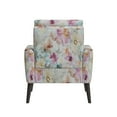 thumbnail image 6 of HL Home Furnishings Allyson Mid-Century Modern Armchair in Pastel Pink Floral, 6 of 9