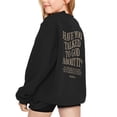 thumbnail image 3 of HXWCHs Girls' sweatshirts Girls Casual Winter Hoodies and Sweatshirts Soft Round Neck Pullover top for Kids Daily Comfortable Outfit Black 4-5 Years, 3 of 6