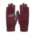 thumbnail image 6 of Isotoner Women's Everyday Spandex Gloves with Fleece Lining, Wine, L/XL, 6 of 7