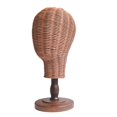 thumbnail image 3 of lionlar Hat Display Holder Rack Unique Rattan Mannequin Head for Salon Home Shopping brown base, 3 of 9