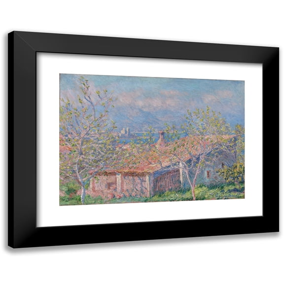 Claude Monet 14x11 Black Modern Framed Museum Art Print Titled - Gardener's House at Antibes (1888)